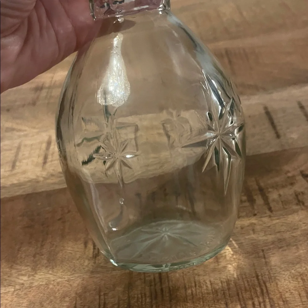 Vintage Liquor Bottle Bar Decanter Celestial Star Pattern Mid Century